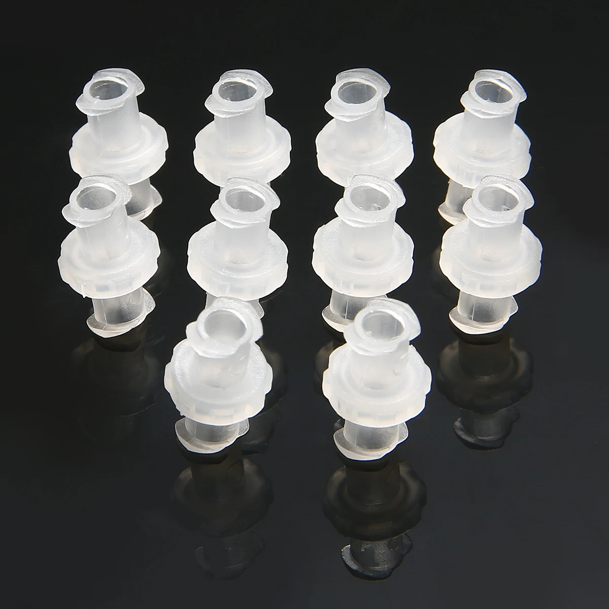 10Pcs Plastic Female to Female Coupler Luer Syringe Connector Transparent For Pneumatic Parts