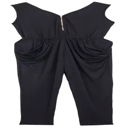 2017 Подробная информация о новых женщин v-образным вырезом на молнии черный цвет брюки женские модные вечерние комбинезон