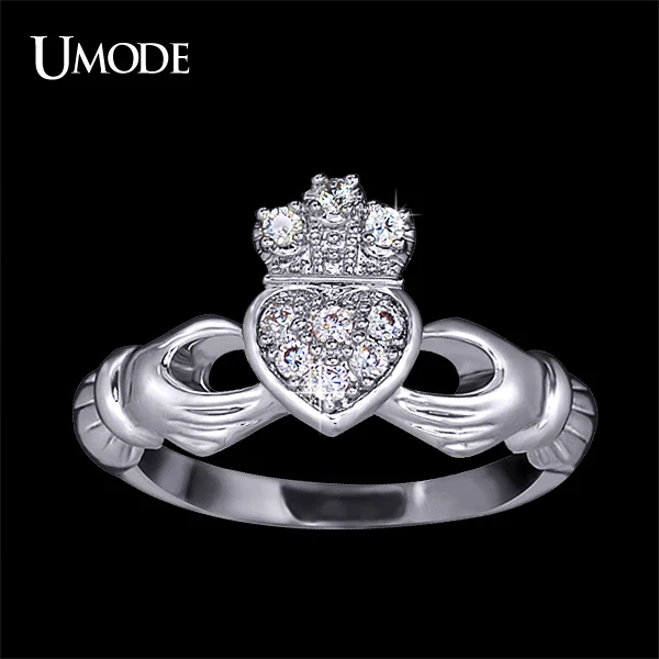 UMODE Рождественский подарок кладдахское женское кольцо с узором для влюбленных: