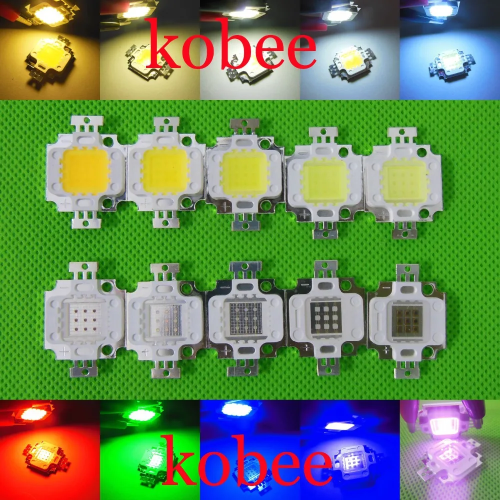 

10W LED Integrated High power 10w LED RGB White Warm white red green blue yellow 4000k 10000k 20000k 25000k 30000k