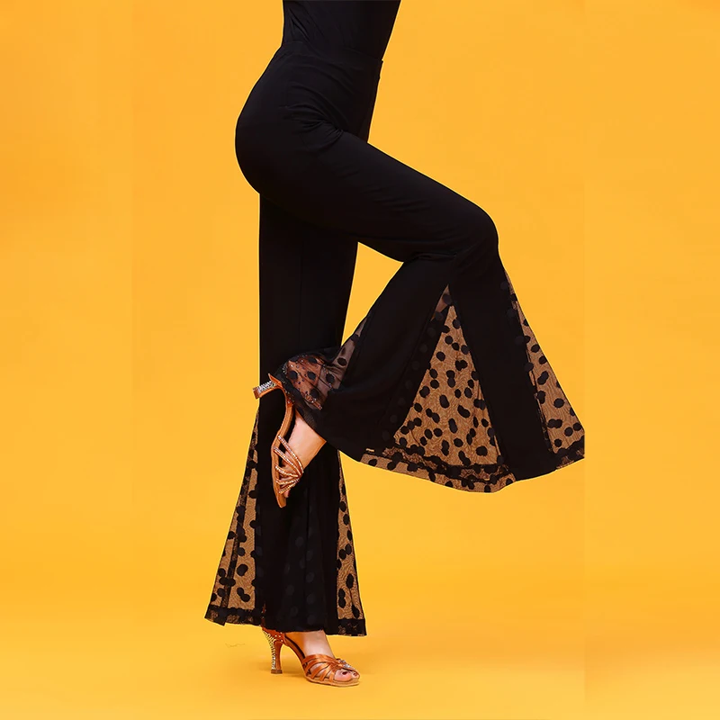 

New Style Latin Dance Pants For Ladies Black Practice Women Ballroom Cha Cha Rumba Samba Jive Outfit ZH1453