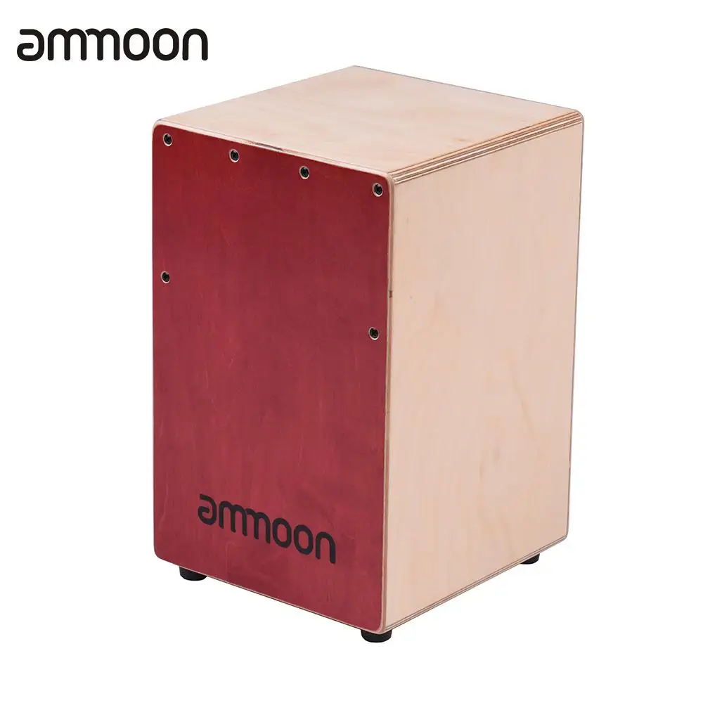 Ammoon деревянный Cajon коробка барабан ручной барабан для детей детский инструмент для уговора березовая древесина с регулируемыми струнами сумка для переноски