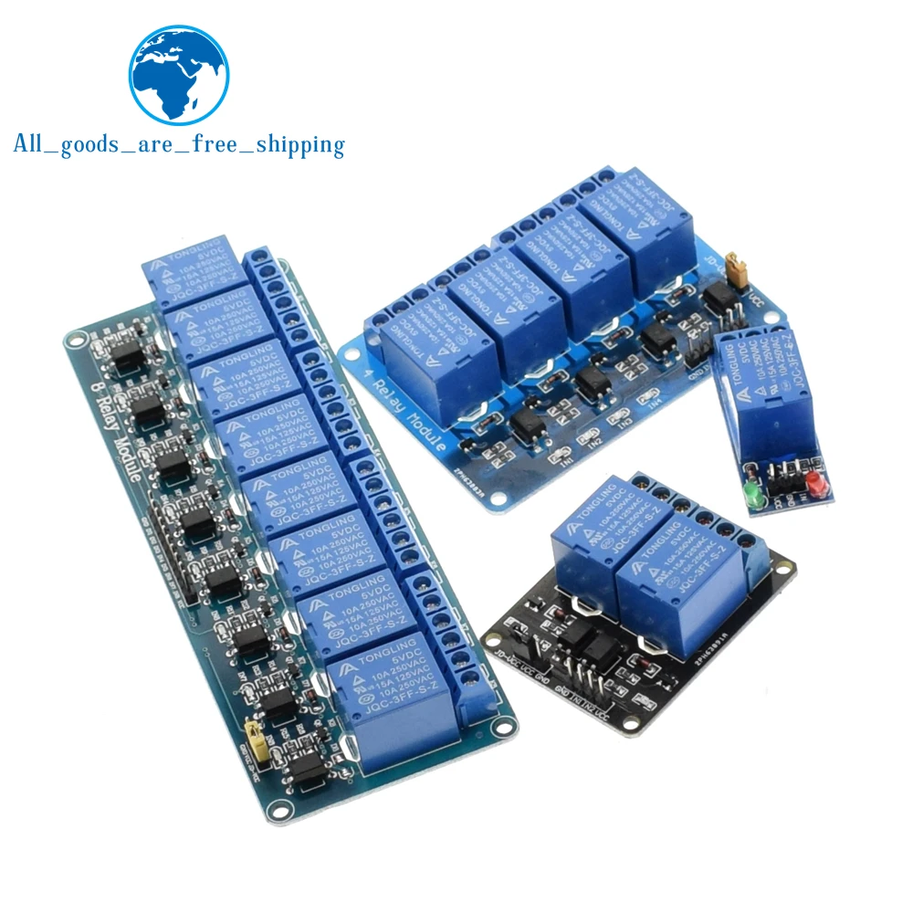 4-Channel relay module 12 v high level trigger relay four road extension board