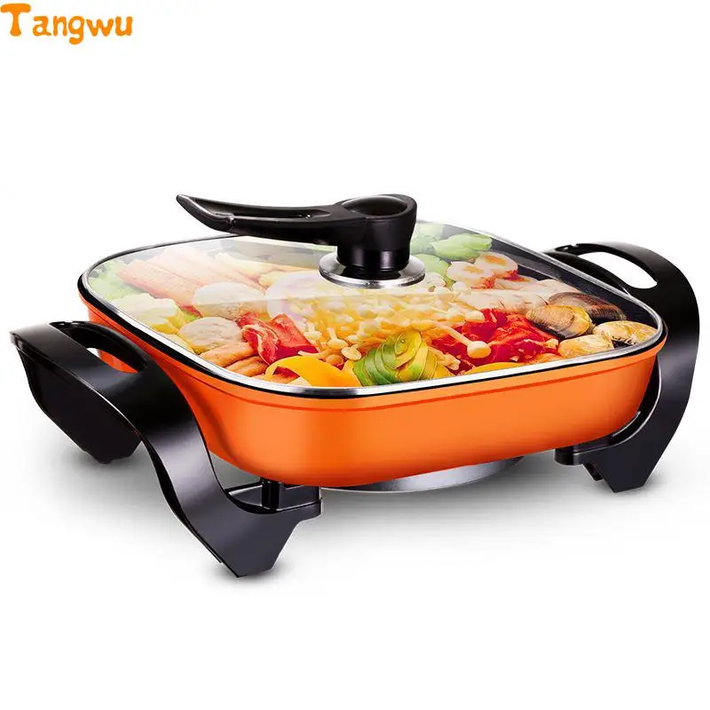 Free shipping Household multifunctional electric Hot pot Nonstick Frying Pan Korean skillet Multi Cookers Electric Skillets цена Free shipping Household multifunctional electric Hot pot Nonstick Frying Pan Korean skillet Multi Cookers Electric Skillets цены онлайн