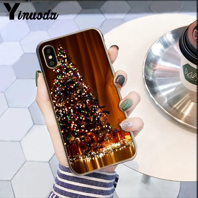 Yinuoda Рождество праздник дерево год красочные милые аксессуары для телефонов Чехол для iPhone6S 6plus 7plus 8 8Plus X Xs MAX 5 5S XR - Цвет: A12