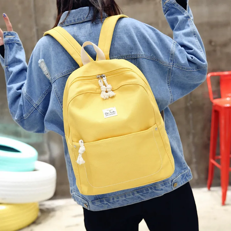 

Women Canvas Backpacks Korean Style College Student School Bags for Teenage Girls Bookbag Female Travel Dailypack Bag mochila
