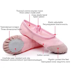 Розовые балетки для обувь для девочек для танцев для девочек балетки на плоской подошве Дети Йога кроссовки обувь детская для маленьких