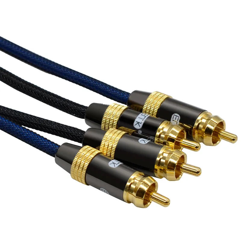 EMK OD 10mm RCA Cable Stereo Audio RCA to RCA Male to Male Coaxial cable for TV Amplifier Home Theater DVD (7)