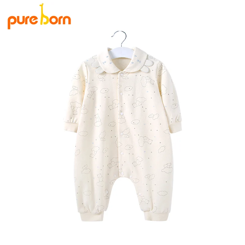 Cute Cartoon Dog Circus Baby Boy Kids Warm Infant Long Sleeve Romper Jumpsuit Clothes Outfit
