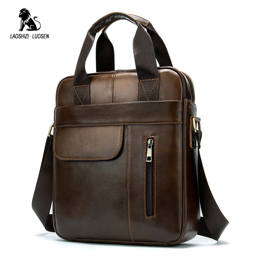 

Men's Shoulder Bag Genuine Leather Bag for Men Messenger Bags Flap Zipper Drop Shipping Travel Male Crossbody Bags handbags