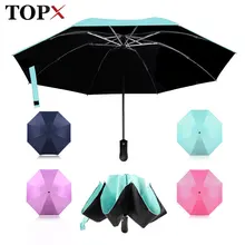 Ветрозащитный обратный зонтик, женский для мужчин, большой 3 складной компактный зонтик, открытый Paraguas автомобильный подарок, автоматический зонтик
