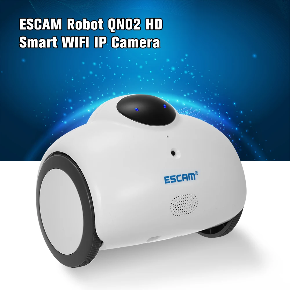 €176.31 |ESCAM Robot QN02 HD 720 P HD Smart WIFI cámara IP inalámbrica tocar interacción bebé Monitor soporte bidireccionales de Audio APP control-in Cámaras de vigilancia from Seguridad y protección on AliExpress 