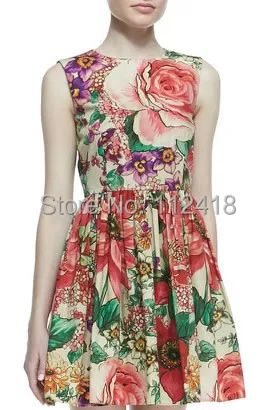 vestidos de popeline estampado