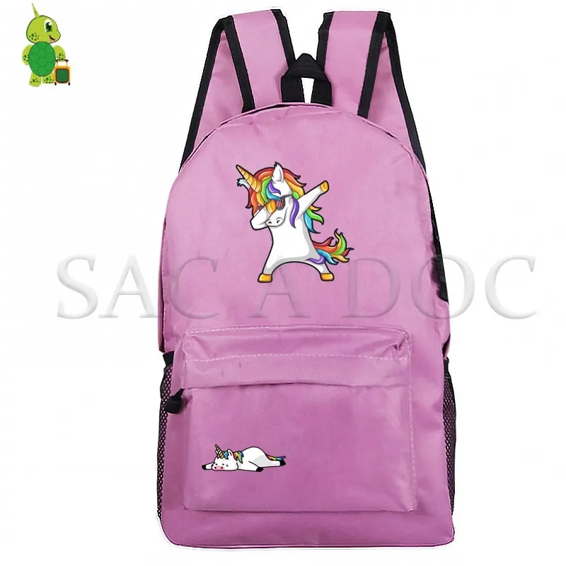 Рюкзак с единорогом, школьные сумки для подростков, девочек и мальчиков, рюкзак для ноутбука, повседневный рюкзак для путешествий, детские сумки для книг - Цвет: 28