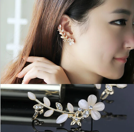 

Personalized Large Opal Flower Fashion Cystal Rhinestone Stud Earrings E2471