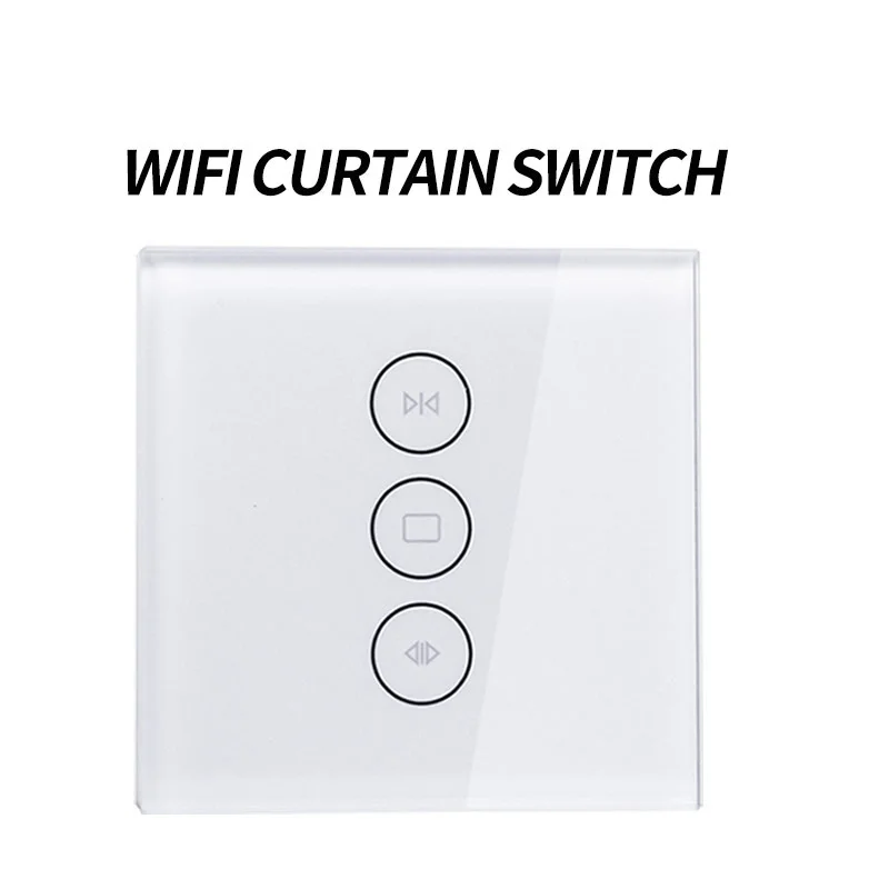 Wifi европейского стандарта touch шторы настенный выключатель голосового Управление по Alexa/Google телефон управление для электрический привод для штор умный дом - изображение
