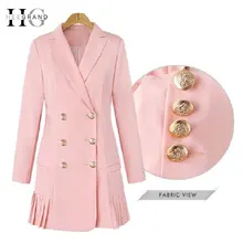 HEE GRAND/Офисная Женская куртка, костюмы, официальные блейзеры с отложным воротником, Женский Тренч с длинным рукавом, двубортная верхняя одежда WWX465