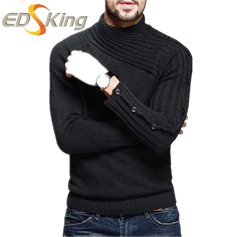 Mens 2017 Casual Sweaters Turtleneck Knitting Brand For
