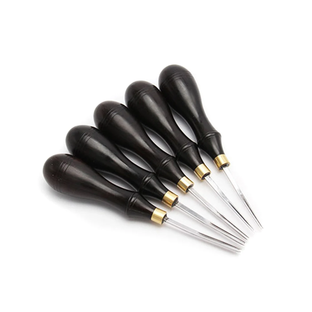 

DIY Leathercraft Edge Beveler Wood Handle Edge Cutting Skiving Beveling Leather Craft Tools For Drop Shipping