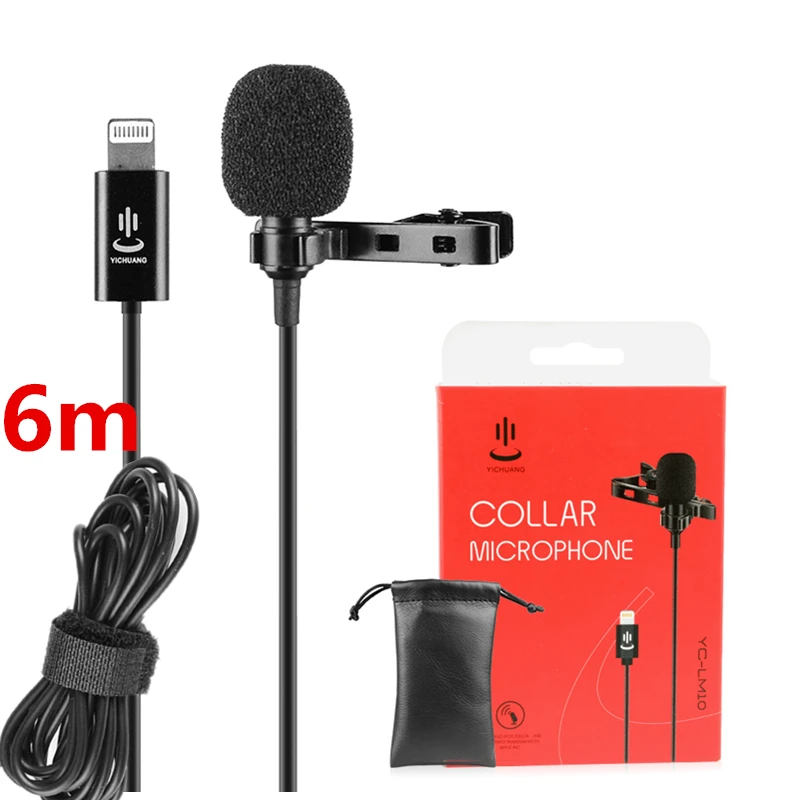 _ Микрофон с кабелем 6 м микрофон для записи аудио и видео петличный