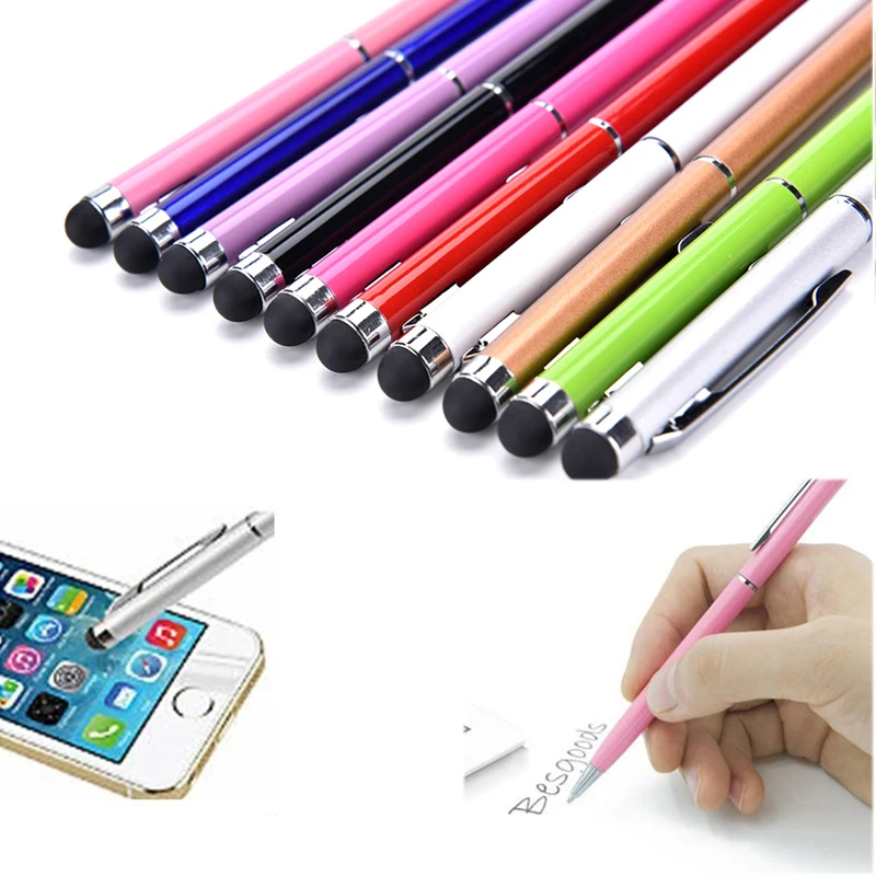 1pcs 2 in 1 Touch Screen Stylus Fine Point Stylus Capacitive Touch