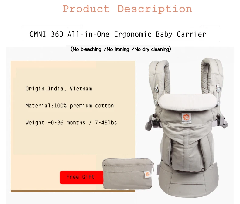 Egobababy 360, переноска для малышей, многофункциональная, дышащая, переноска для детей, Детский рюкзак, переноска, слинг, подтяжки