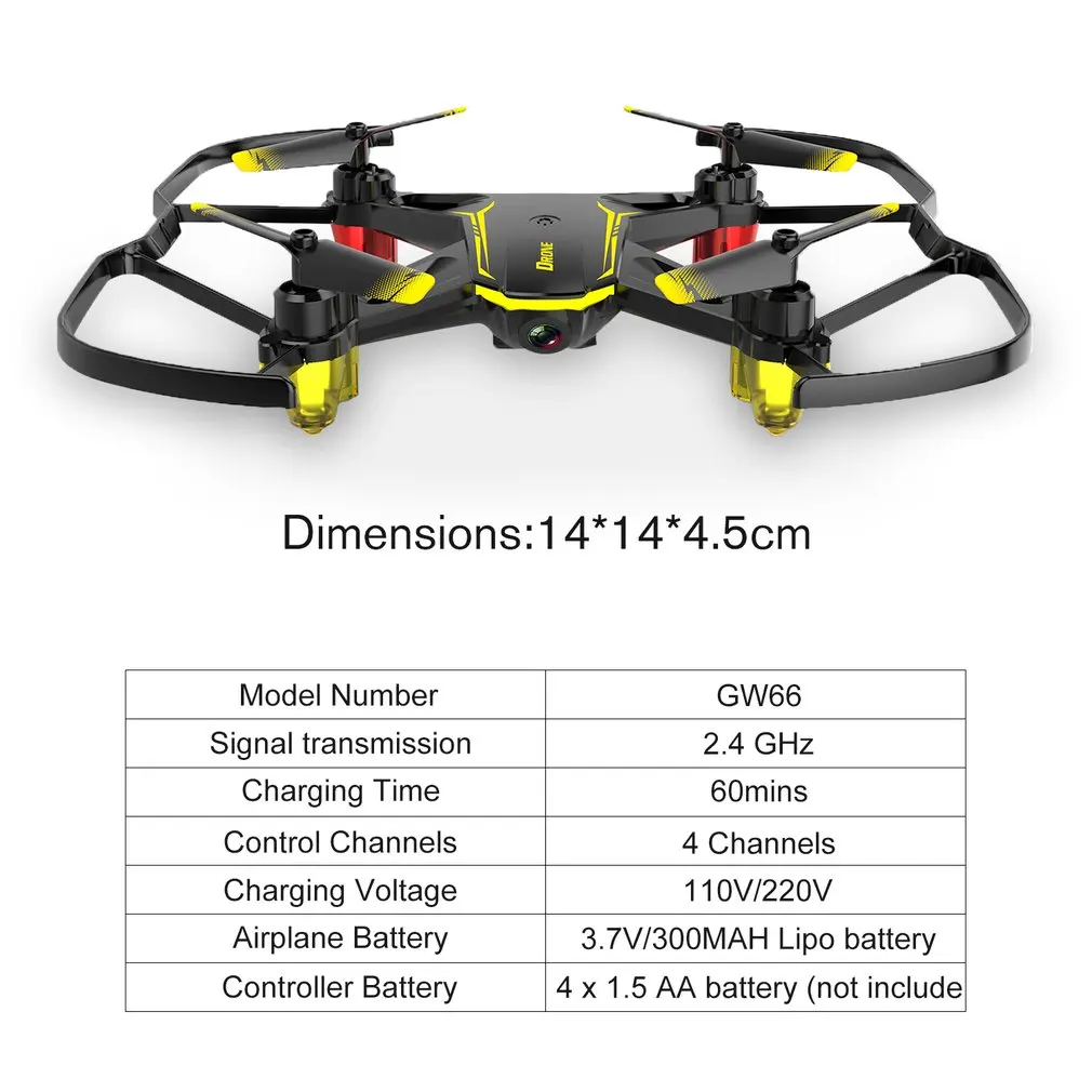 Глобальный Дрон GW66 мини Дрон FPV дроны, Радиоуправляемый вертолет пульт дистанционного управления квадрокоптером Квадрокоптер Дрон игрушки высота удержания