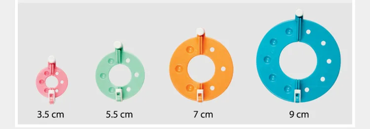 4 разных размера s 2 шт./размер Круглый Помпон ручной работы Вязание DIY помпон инструменты подходит для шапки шарф повязка на голову украшения
