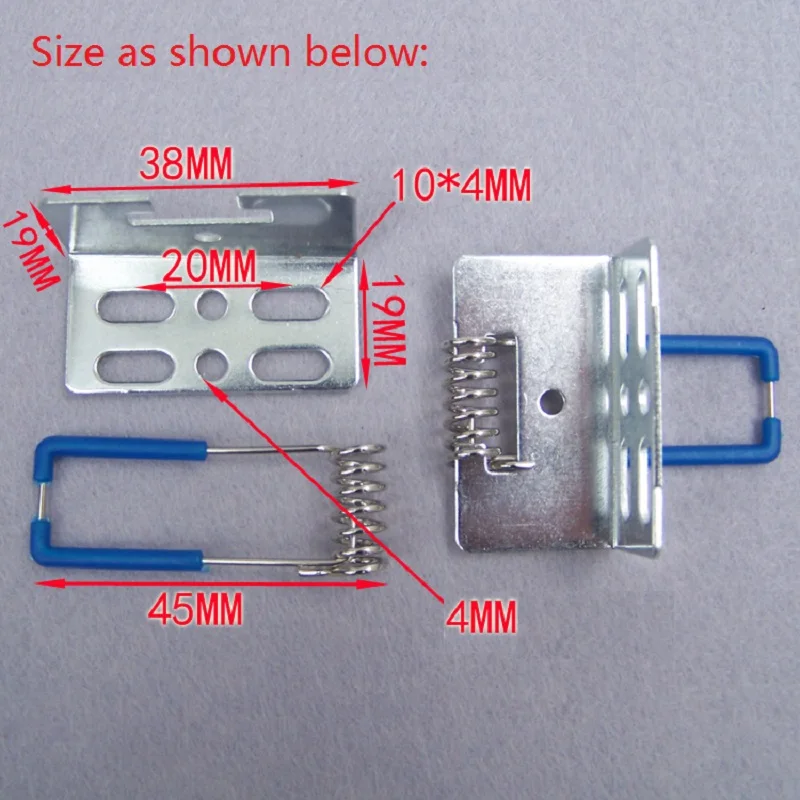 10 шт./лот светодиодные панели крепления пружинного хомут потолочного светильника фиксация пружинных зажимов с металлическим кронштейном 38 мм для встраиваемых огней