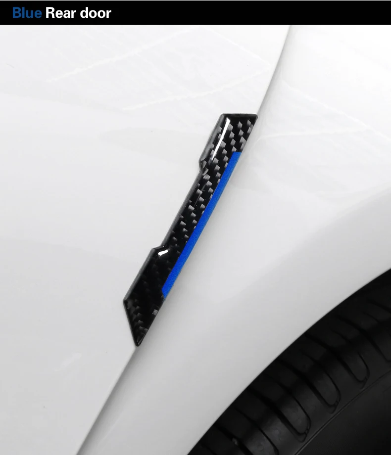 4 шт. наклейки из углеродного волокна для автомобильных дверей, боковая защита от столкновений, наклейки для Mercedes W204 W205 W212 BMW E90 E60 F30 Mustang Subaru BRZ