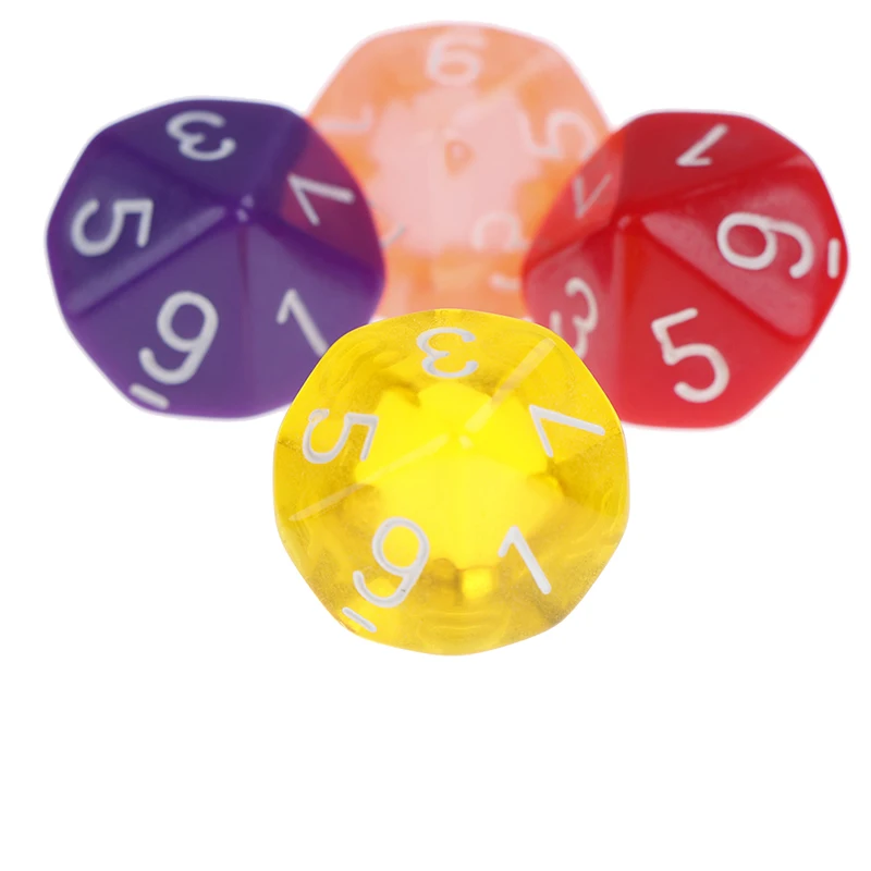 

Dice Set 4PCS Transparent 10 Dice Die 10 Sided Gem Multicolor D10 RPG Dungeons Dragons Playing Games
