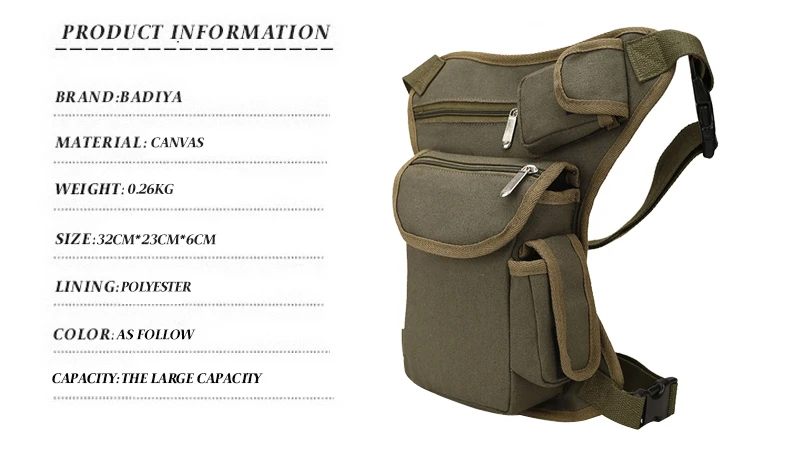 Портативная Мужская поясная сумка с ремнем для денег, повседневная мужская Брезентовая сумка на бедро и ногу, военная сумка для путешествий, езды на мотоцикле, многофункциональные сумки