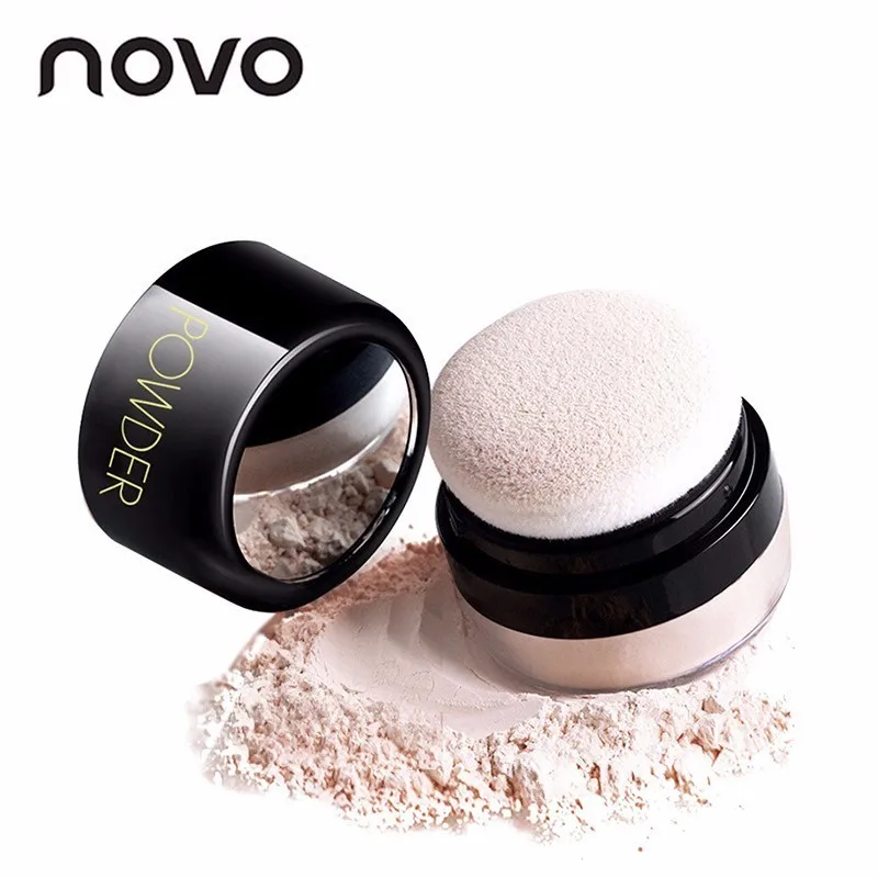 

NOVO 6 colors Face Foundation Loose Powder Contour Palette Makeup Mineral Make Up Translucent Compact Setting Powder
