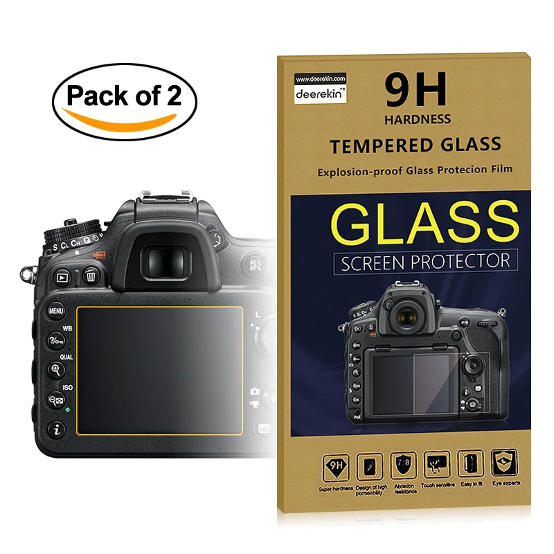 2x Self-Adhesive 0.25mm Glass LCD Screen Protector for Nikon D3500 D3400 D3300 D3200 D3100 Digital Camera | Электроника