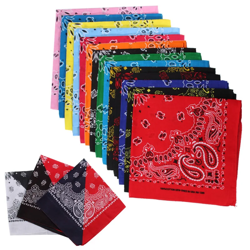 New Bandanas 22 X 22 Inch 100 Cotton Novelty Double Sided Print