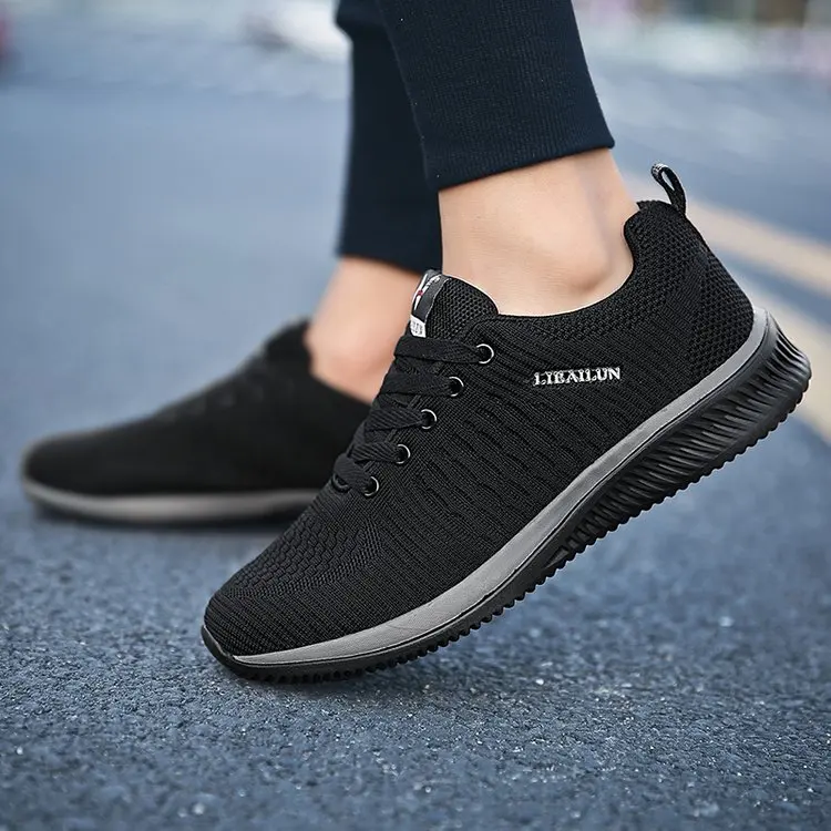 

Couple shoes fly woven breathable sports shoes men's shoes 2018 new trend wild low shoes men's sneakers