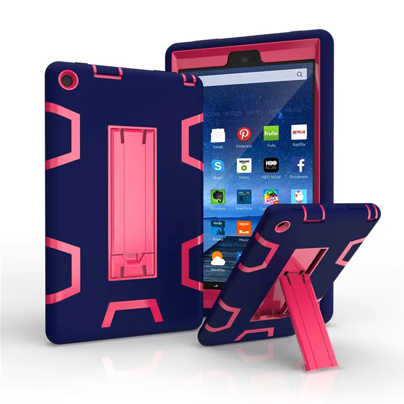 

Shockproof Military Heavy Rubber W/Hard Case For Amazon Kindle Fire HD 8 2016 Tablet 8inch A30