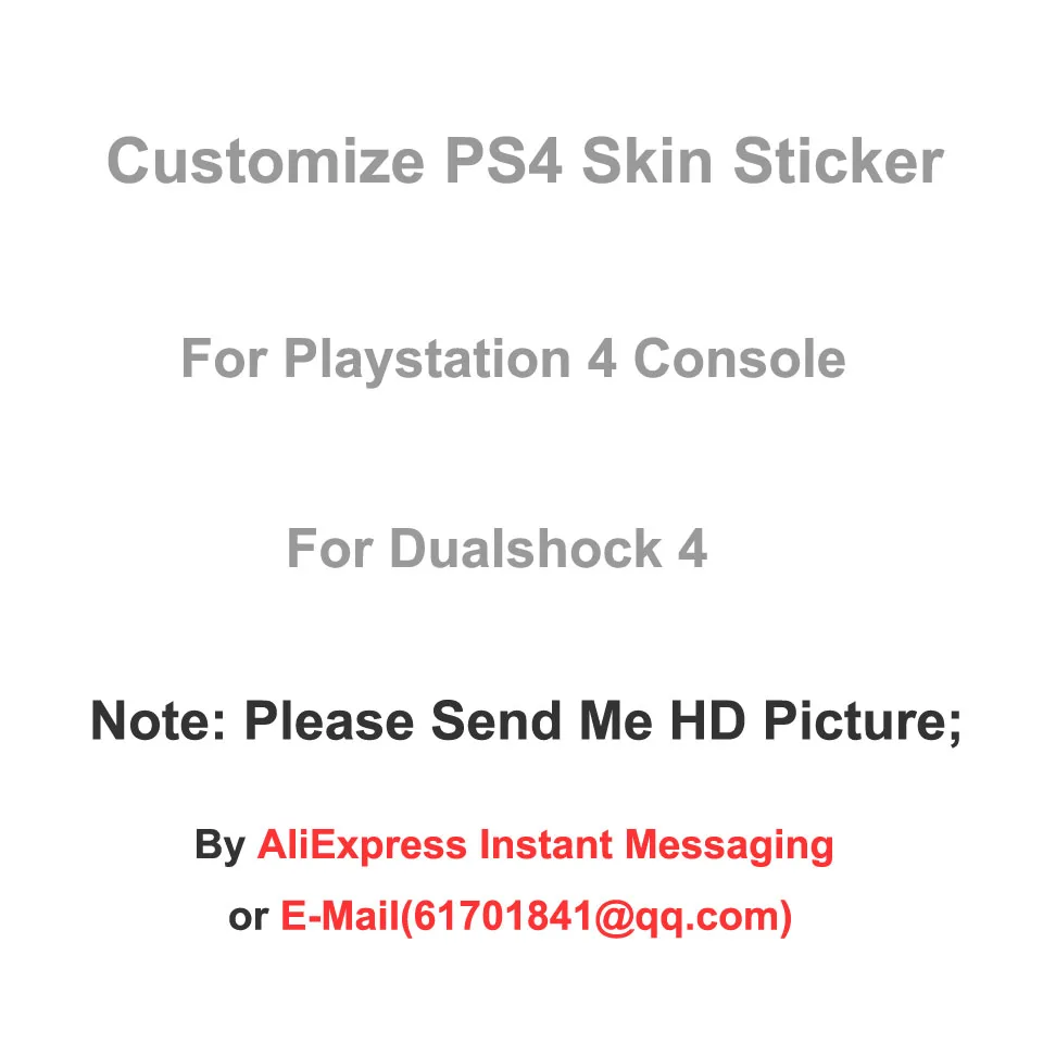 Профессиональная настраиваемая наклейка на заказ дизайн PS4/PS4 Slim/PS4 Pro Skin sticker s для Playstation 4 консоль для Dualshock 4 Skins - Цвет: Customize PS4