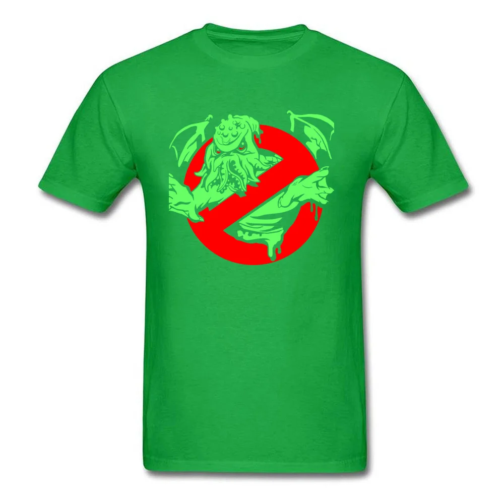 Cthulu Busters Cotton Simple Style Tops Tees 2018 Fashion Short Sleeve Student T-Shirt Casual ostern Day T Shirts Crewneck Cthulu Busters green