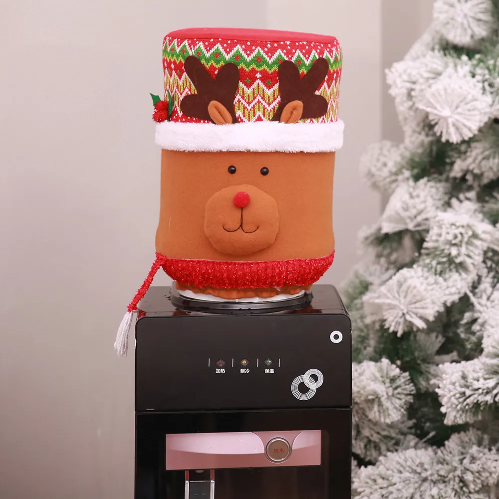 Ouneed Christmas Dust Cover Water Bucket Dispenser Container Bottle Purifier Xmas Decor Nov12 Drop Ship