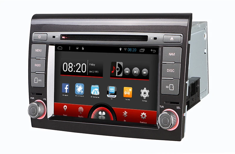 Top For Fiat Bravo Car DVD Player GPS Navigation System Autoradio for Fiat Punto Radio 2007-2012 with android 5.1.1 System 0