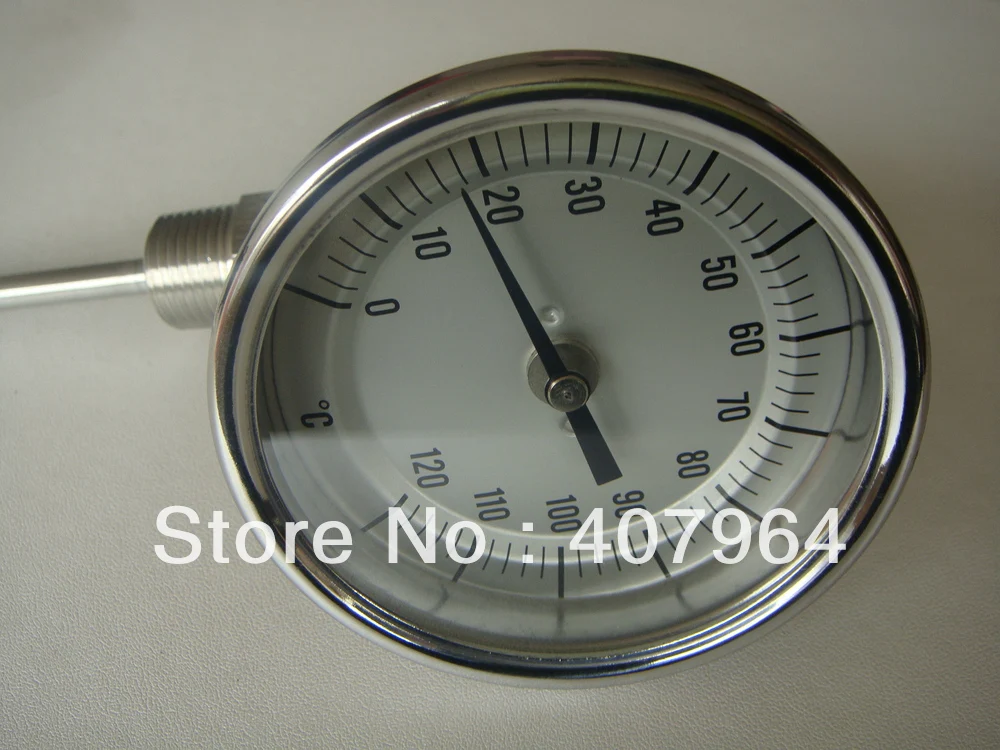 

3" Inch Adjustable bimetallic thermometer Stainless Steel ,SS304, 0-120C
