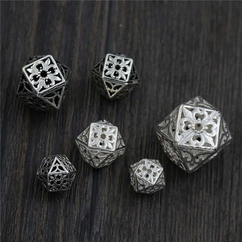 

100% 925 Sterling Silver Vintage Hollow Out Flower Spacer Beads 7mm 9mm 11mm 14mm Craft Handmade Charm Beads DIY Jewelry Making