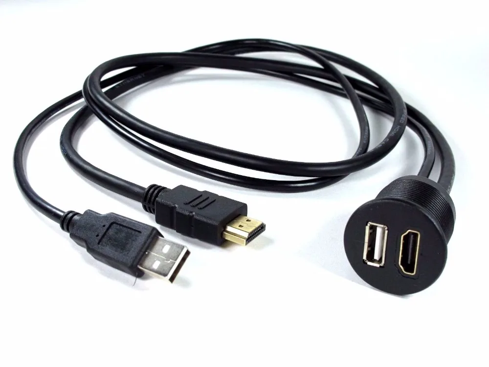 Удлинительный кабель USB 2 0 и HDMI для крепления на приборную панель
