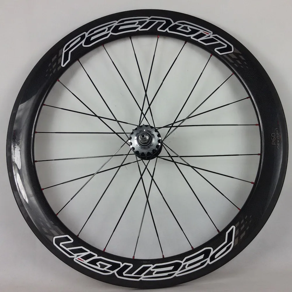 Cheap Hot saling carbon aero wheel cover 700C Track Bike Wheels 38x25mm Front 60mm Rear mixed Carbon Clincher Track Bike Fixed Gear 5