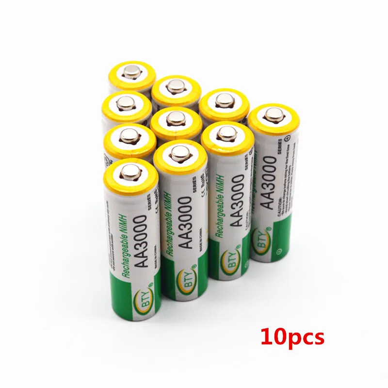 4 шт. Daweikala AA 3000 1,2 V Quanlity аккумуляторная батарея AA 3000mAh BTY Ni-MH 1,2 V аккумуляторная батарея 2A 3000 - Цвет: 10pcs