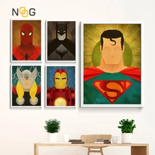 NOOG Hot Superheros Marvel Character DC Comics Wall Art Modern Print Poster Abstract Painting Wall Pictures For Living Room 