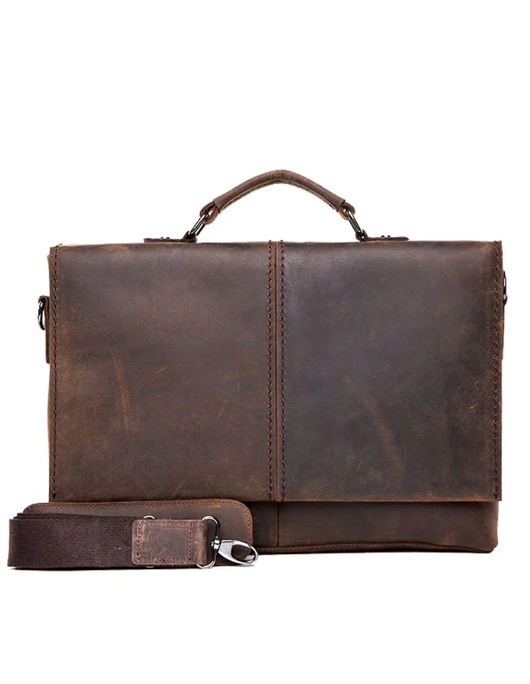 kattee crazy horse leather briefcase