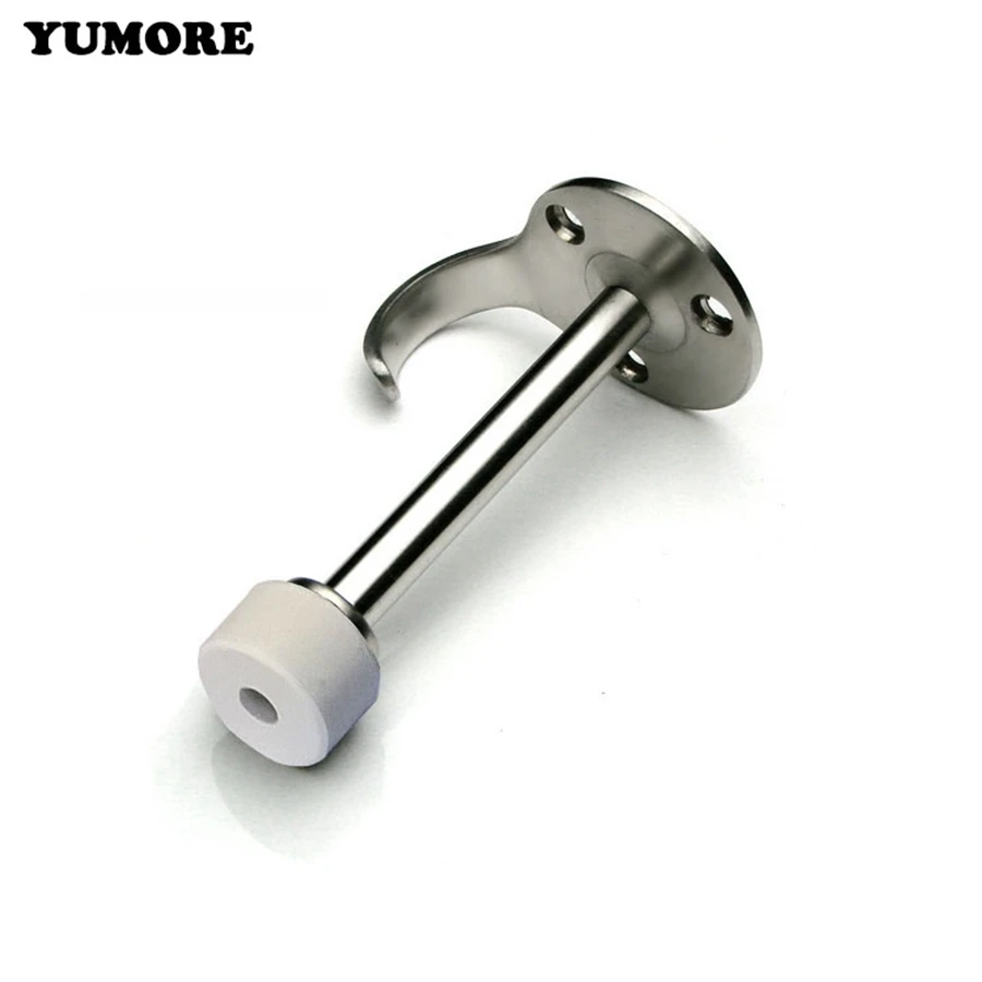 YUMORE 304SUS Decorative Hardware Stainless Steel Wooden Door Stopper