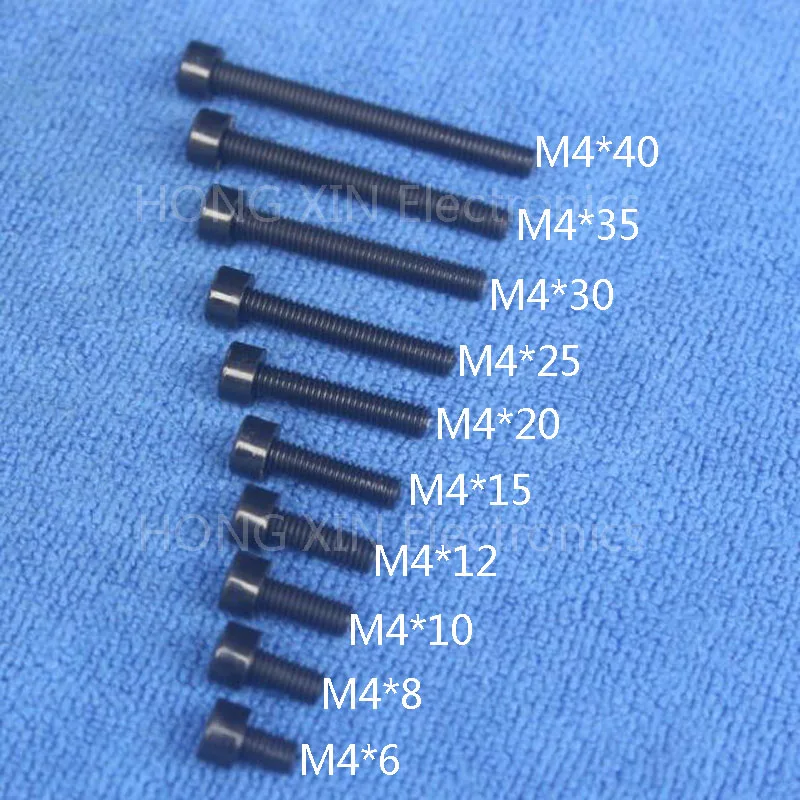 M4* 40 черный 1 шт. нейлоновая внутренняя Шестигранная головка винты 40 мм пластмассовый болт инсоляция абсолютно RoHS совместимый ПК/доска DIY